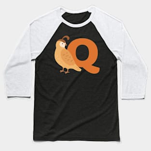 Animal alphabet Q Baseball T-Shirt